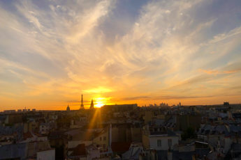 Meltingsisters - A tale of life after lockdown - a view of Paris skyline at sunset