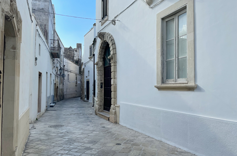 White walls and blue sky